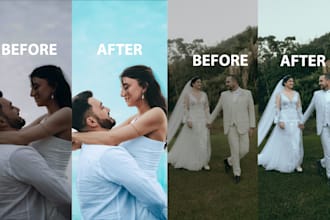 edit your event images, wedding photo editing with cinematic colors