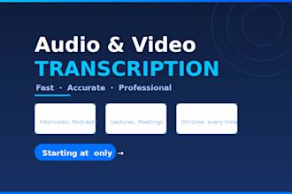 l transcribe audio or video to text accurately and fast