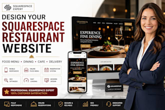 design squarespace restaurant website food menu website dining website