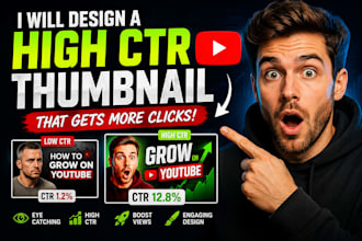 design youtube thumbnails for you related to any topic
