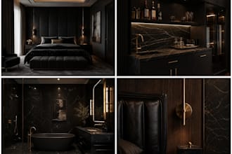 create hotel room interior design architecture 3d rendering concepts