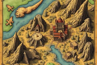 draw  fantasy map, site plan, plat map, site map, neighborhood and  fantasy map