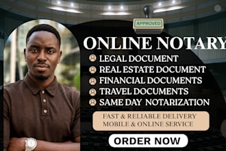 do remote online notary, apostile, public notary and notarization services,