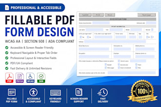 design tagged and accessible fillable PDF forms