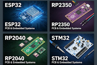 design esp32, rp2350, rp2040 and stm32 pcb and embedded systems