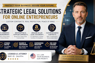 draft amazon seller legal documents as a US attorney