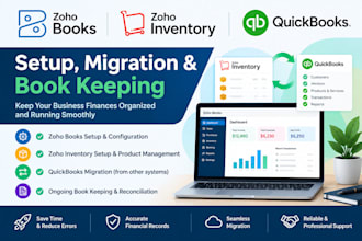 setup zoho books and inventory and quickbooks migrations
