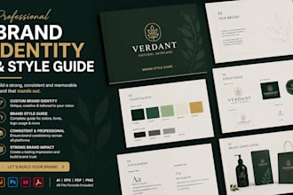 create a professional brand identity and brand style guide