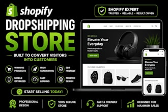 create a high converting shopify drop shipping store