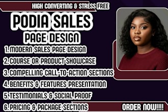 podia sales page, podia website, podia landing page, course sales page