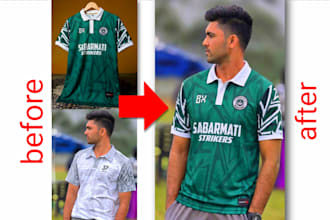 realistically photoshop your custom clothing onto your photos