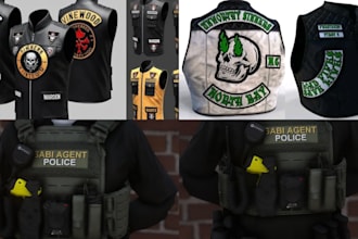do custom fivem eup, mc kuttes, biker vests, and realistic gta 5 clothing mods