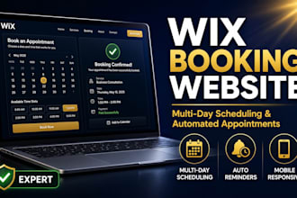 build wix booking website, wix multiday scheduling , wix appointment calendar