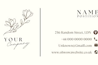 create a minimalist business card design