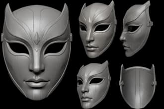design wearable 3d cosplay mask helmet and custom helmet mask design