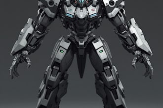 create custom armored mecha robots for games and comics