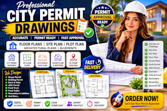 city permit blueprints floor plan site plan patio garage deck house shed adu