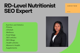 write SEO nutrition, diet, and healthy lifestyle blog articles