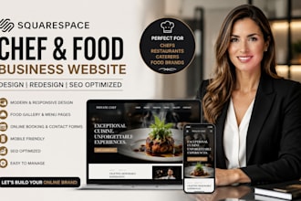 create squarespace chef portfolio website food business website culinary website