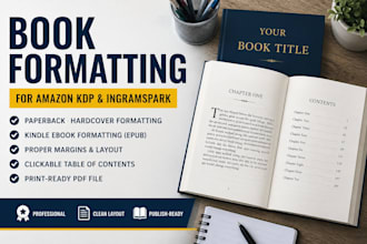 format book layout for amazon kdp print and ebook