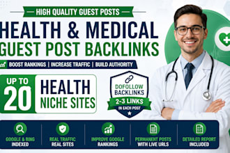 build health backlinks for health medical pharmacy website
