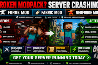 minecraft modpack, forge mod, fabric mod, neoforge mod, server setup, datapack,