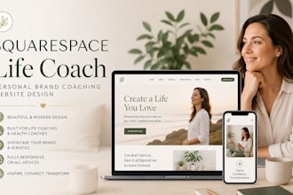 design squarespace life coach personal brand coaching website health coach