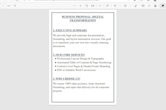 do professional ms word formatting and document design