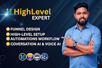 set up gohighlevel CRM, sales funnels, and ai automation
