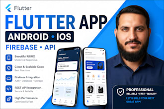 build flutter app with firebase auth, firestore and API integration