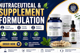 develop custom nutraceutical and dietary supplement formulations