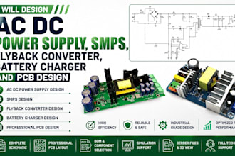 design ac dc power supply smps flyback converter battery charger  pcb design