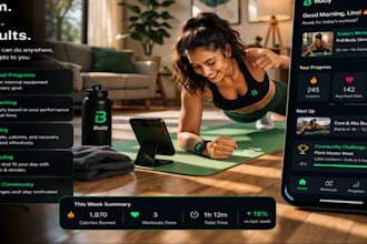 develop fitness app, gym app, fitness website, and workout app like strava