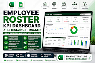 create employee roster spreadsheet kpi dashboard and attendance tracker