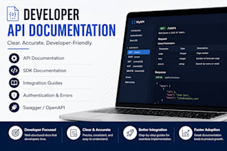 write professional API documentation, swagger, and sdk docs