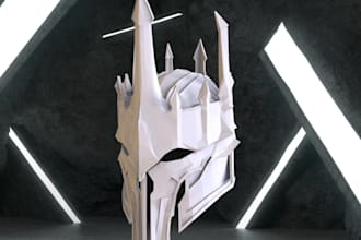 sculpt a 3d mask, helmet, oni mask, anime cosplay mask and amor for 3d printing