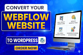 migrate transfer clone your webflow website to wordpress website