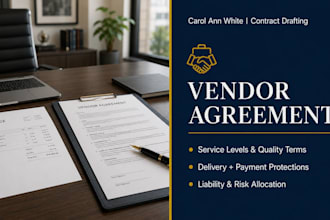 draft a robust vendor agreement or service provider contract for your business