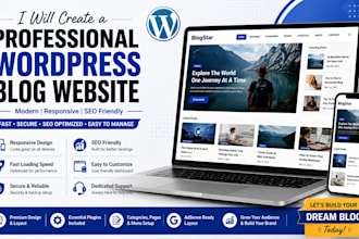 create wordpress website, design or redesign wordpress blog website