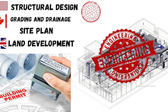 provide grading drainage and site plan drafting services