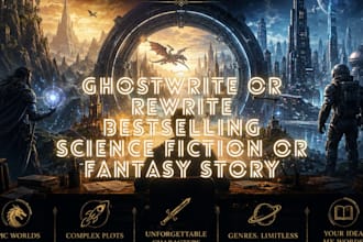 ghostwrite or rewrite a fantasy or science fiction story
