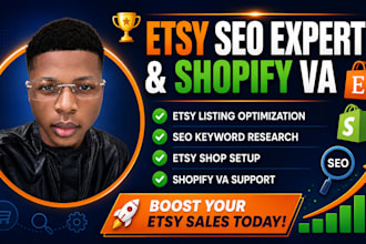 be your etsy seo expert to optimize etsy listings and shopify VA for more sales