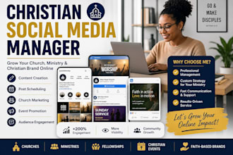 your christian social media manager for churches fellowships events and brand