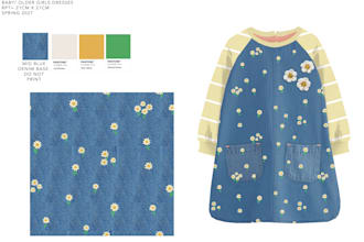 create cute kids textile design and seamless pattern for denim and clothing