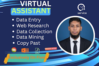 be your virtual assistant for data entry, email leads and b2b lead generation