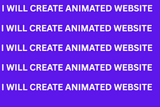 create static website animated website interactive website using webgl or HTML