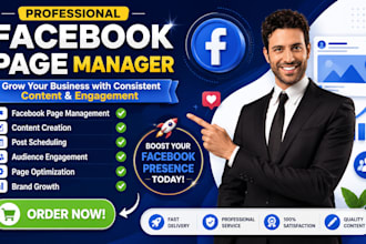be your facebook page manager and social media content creator
