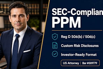 draft a securities compliant private placement memorandum ppm as us attorney