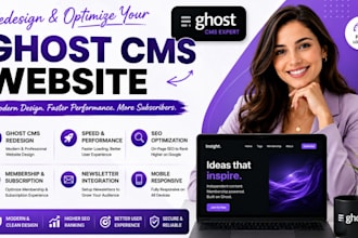 redesign and optimize your ghost cms website