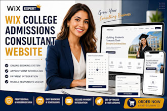 design wix college admissions consultant booking system website payments